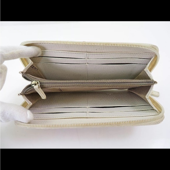 SOLD❤️ FENDI Multicolor Zucca PVC Canvas Long Zippy Wallet White Logo RARE - Picture 11 of 13
